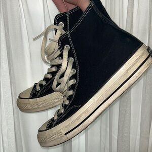 Black High-Top Converse Sneakers